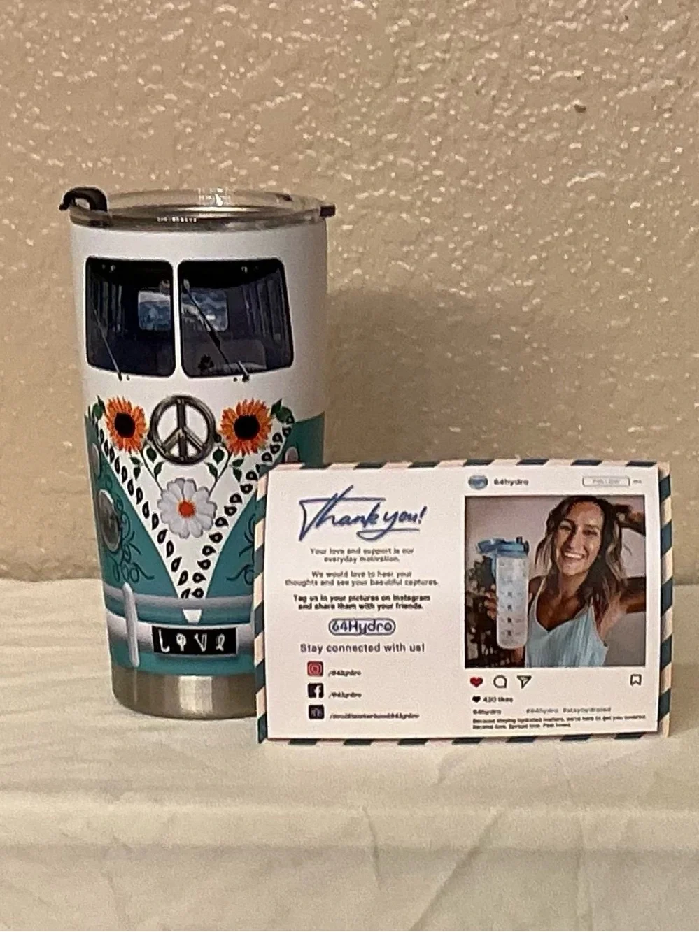 64Hydro Hippie Van 20oz Stainless Steel Tumbler